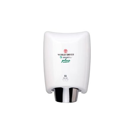 World Dryer World Dryer SMARTdri Plus Automatic Hand Dryer, White Aluminum, 208/240V K4-974P2